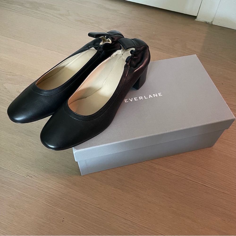 Everlane The Italian Leather Day Heel - Black